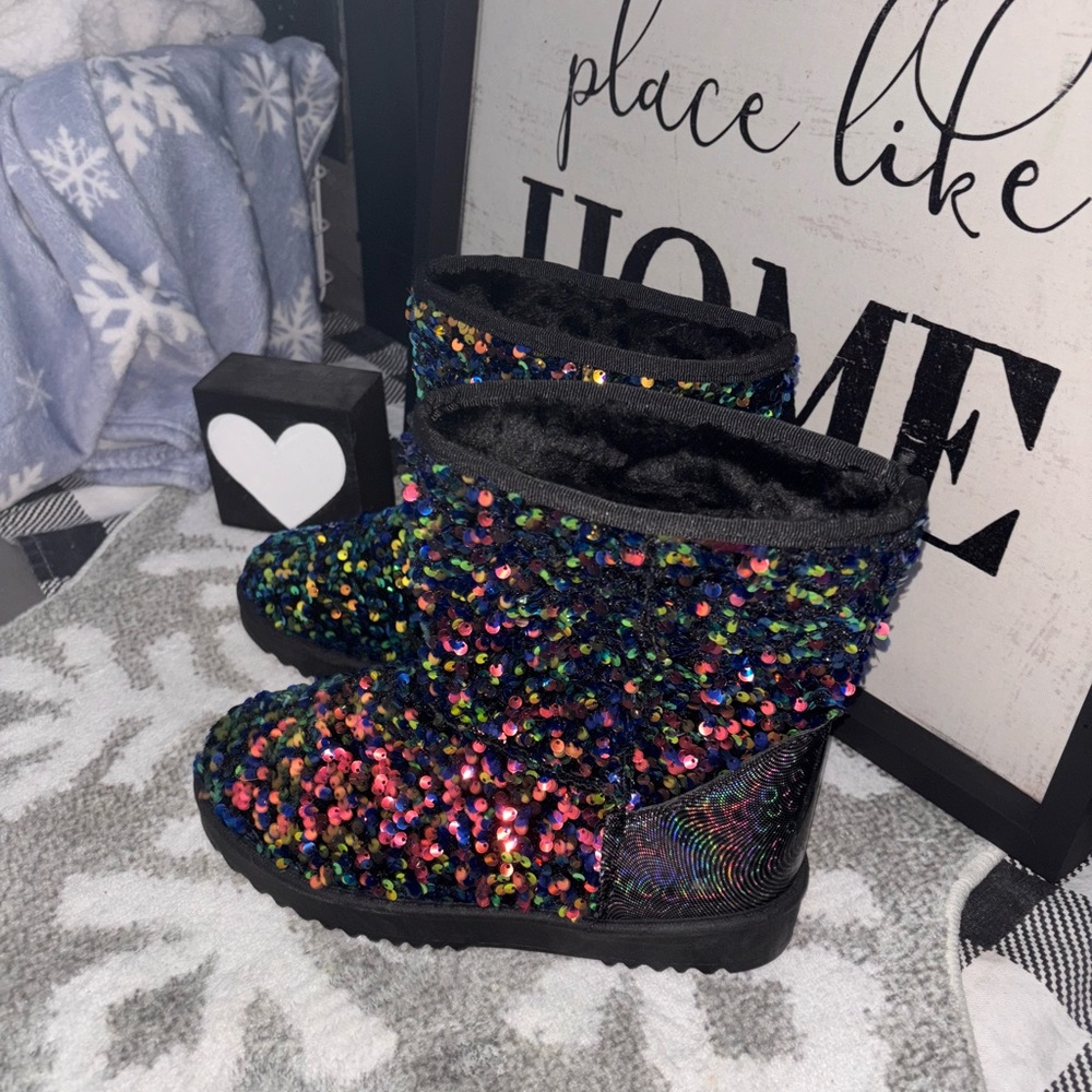 NWOT BLACK BLING BOOTS - Picture 2 of 9